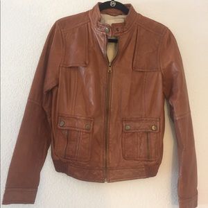 Banana Republic Heritage Bomber Leather Jacket